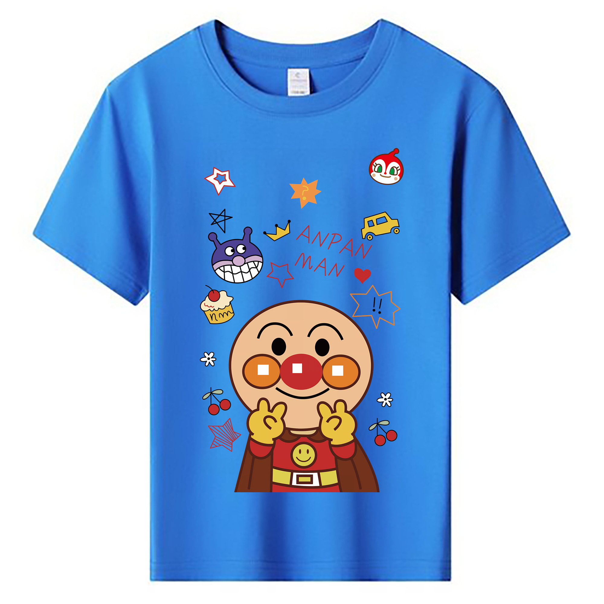 （画像用） アンパンマン Anpanman 綿100％キッズTシャツ（フロントプリント）
